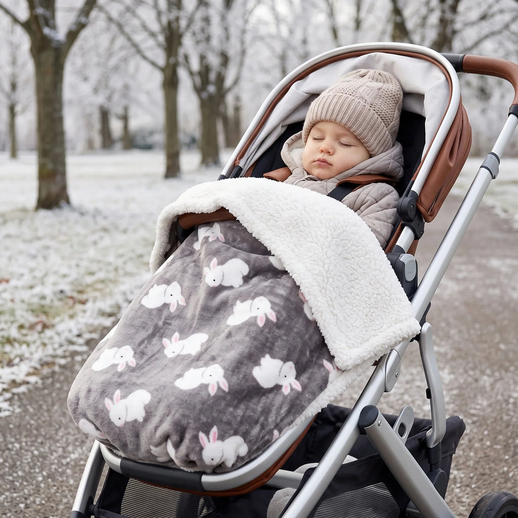 Baby Stroller Blanket - Soft Flannel for Cozy Warmth & Comfort 0