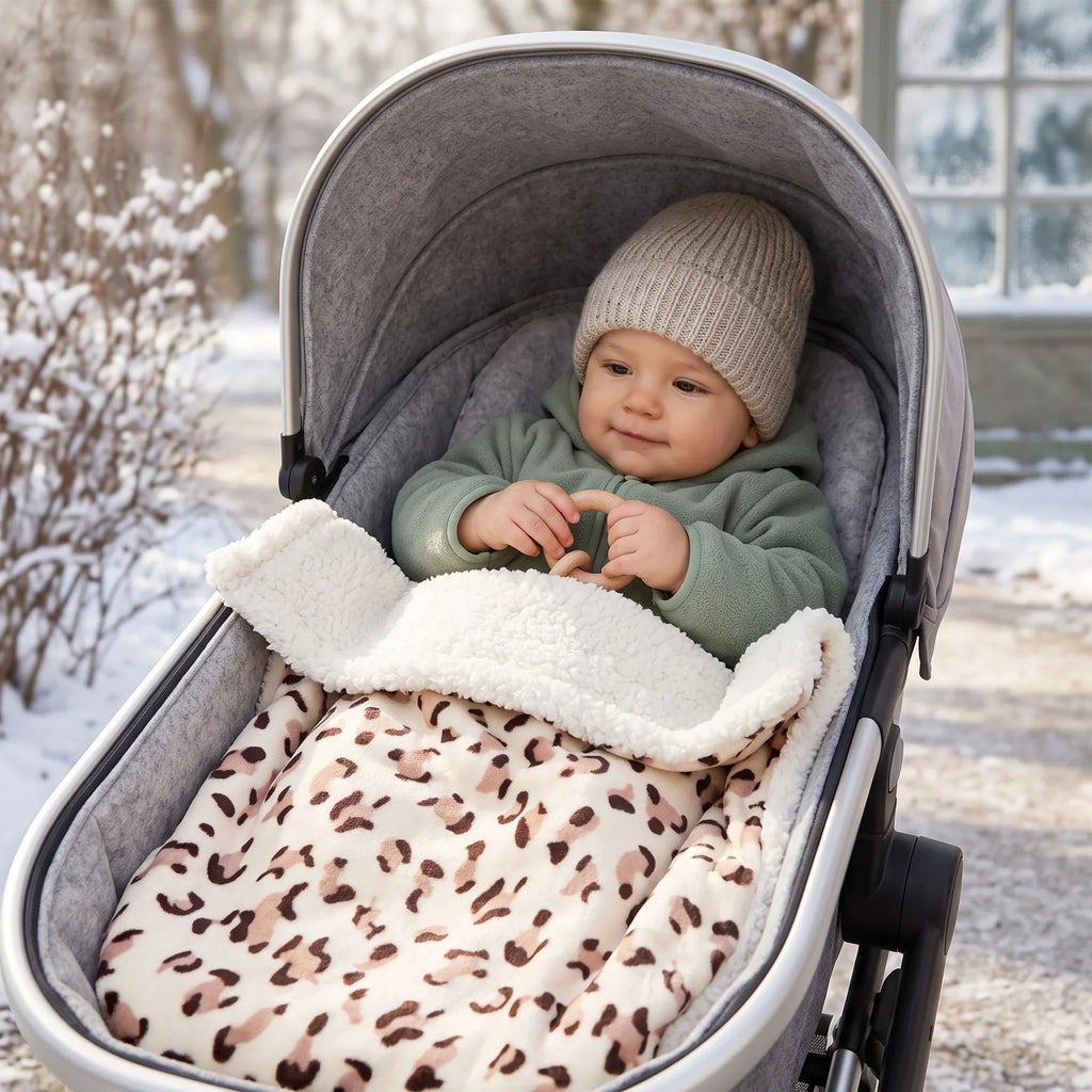 Baby Stroller Blanket - Soft Flannel for Cozy Warmth & Comfort 3