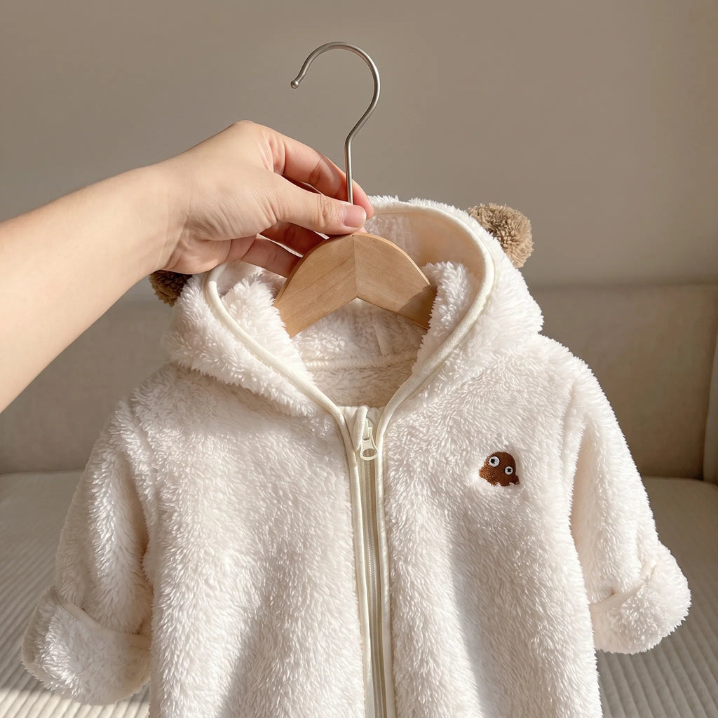 Baby Winter Jumpsuit - Soft Flannel Warmth for 0-3 Months Infants 6
