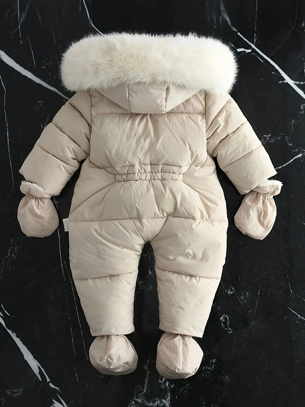 Baby Winter Suit - Warm Padded, Faux Fur Hood 05