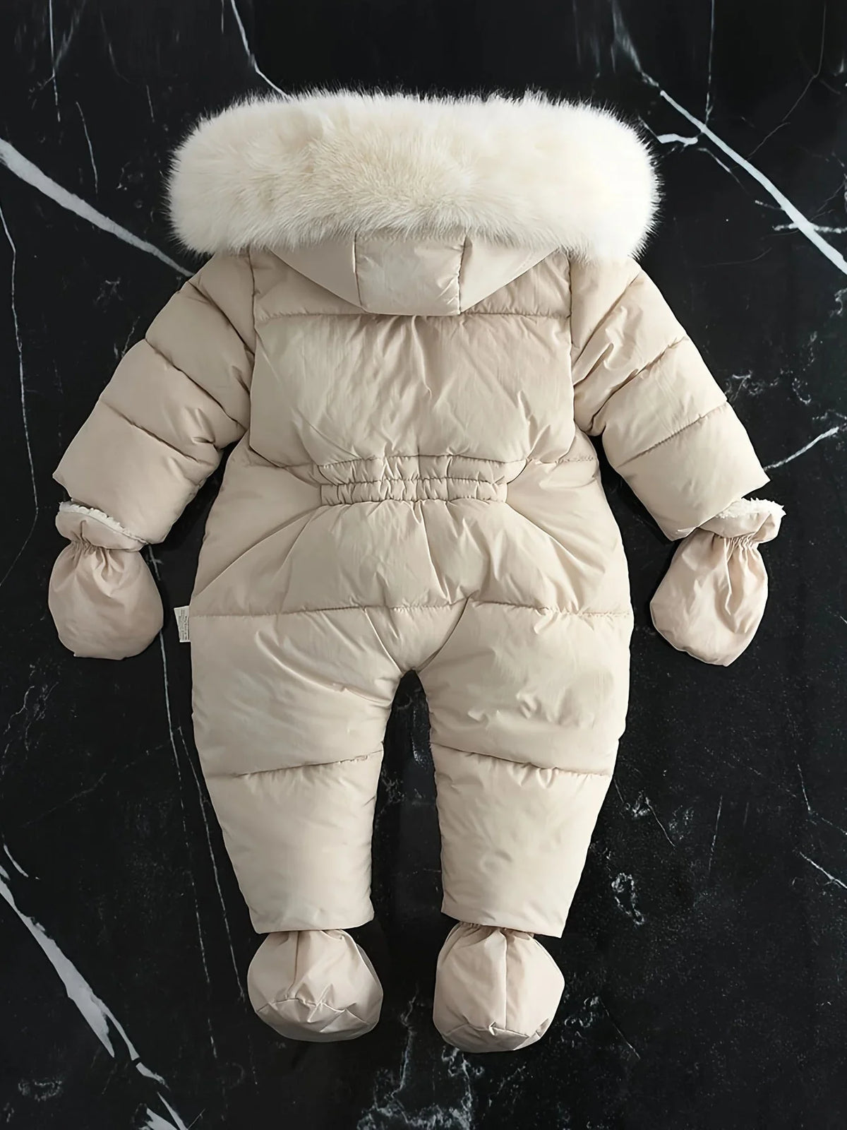 Baby Winter Suit - Warm Padded, Faux Fur Hood 05