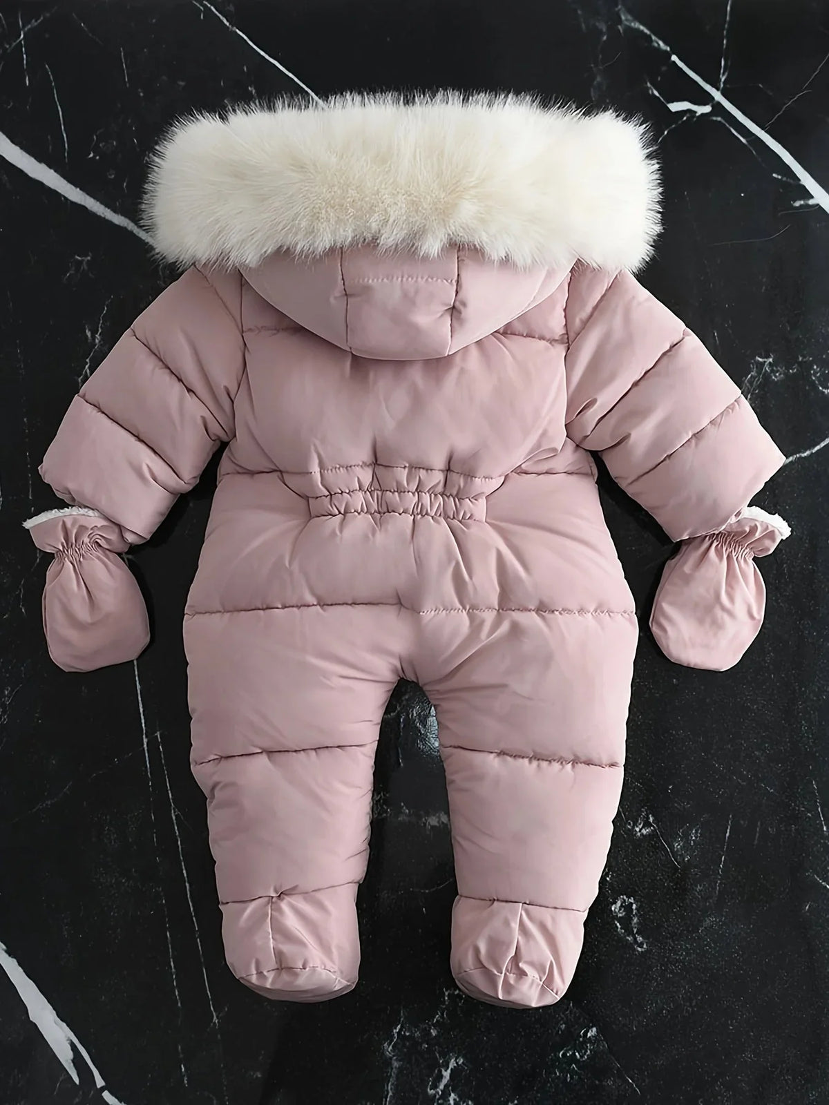 Baby Winter Suit - Warm Padded, Faux Fur Hood 08