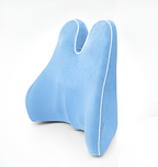 Blue neck pillow on a white background