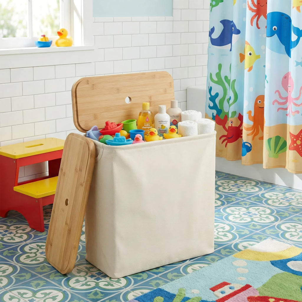Bamboo Bathroom Organizer - Stylish Over The Toilet Storage Solution 3