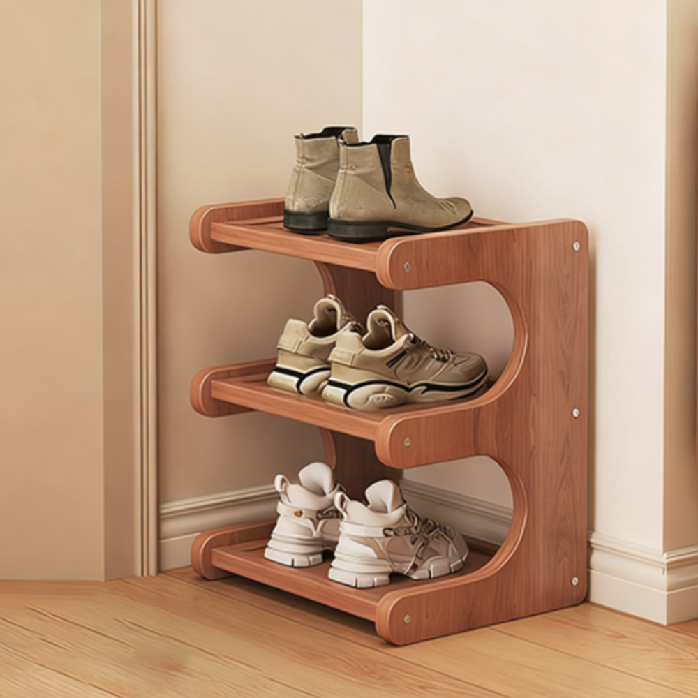 Bamboo Shoe Rack - Stylish Shoe Organizer for Closet Storage Solution 2