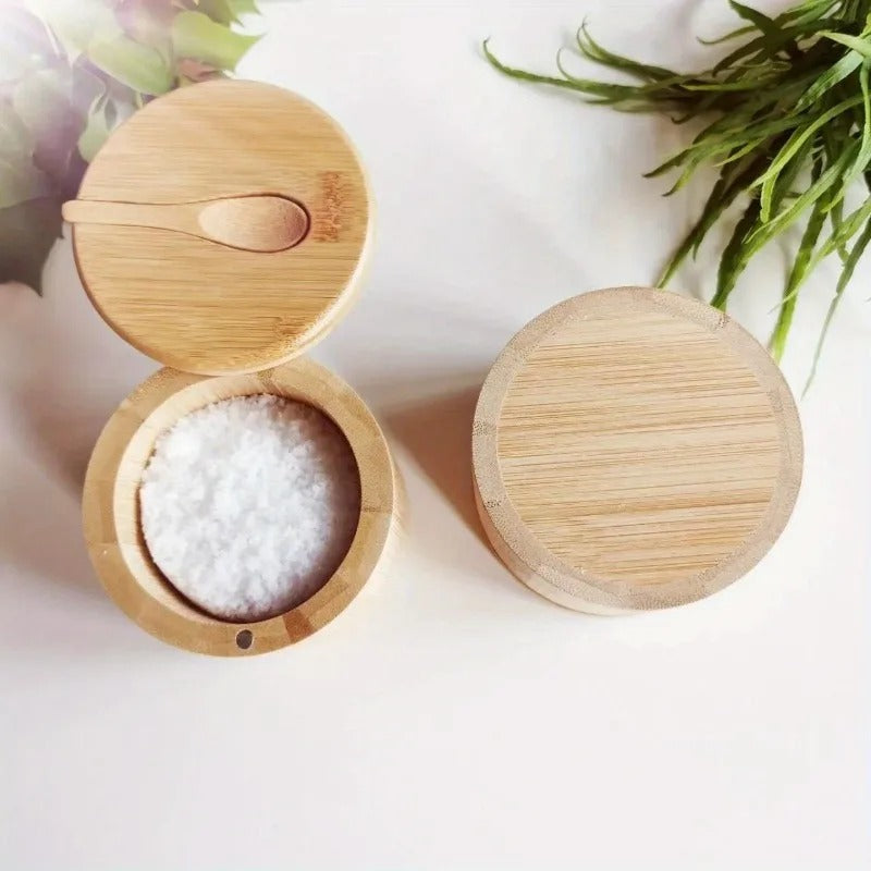 Bamboo Spice Box - Eco-Friendly Storage Containers with Magnetic Lid 3