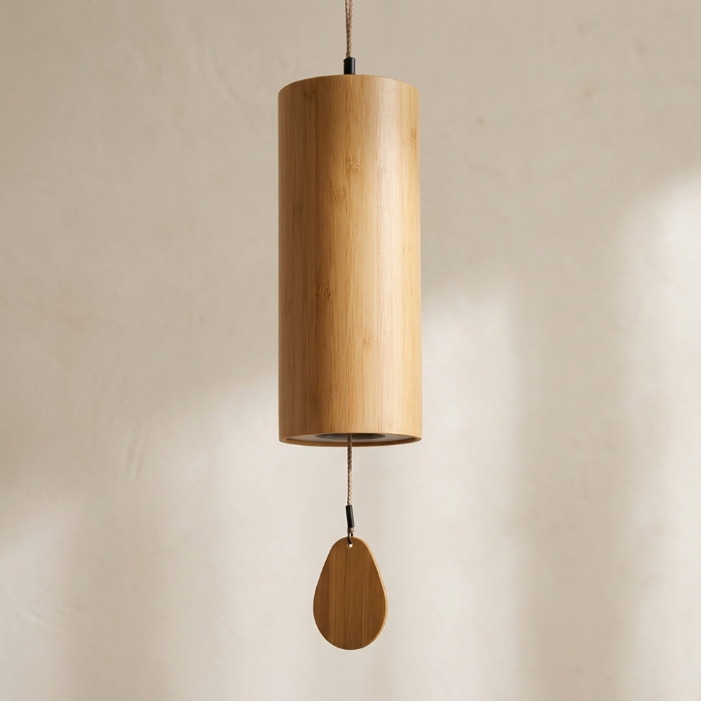 Bamboo Wind Chimes, Natural Bamboo Material, Seasonal Tunings, Natural Finish 01
