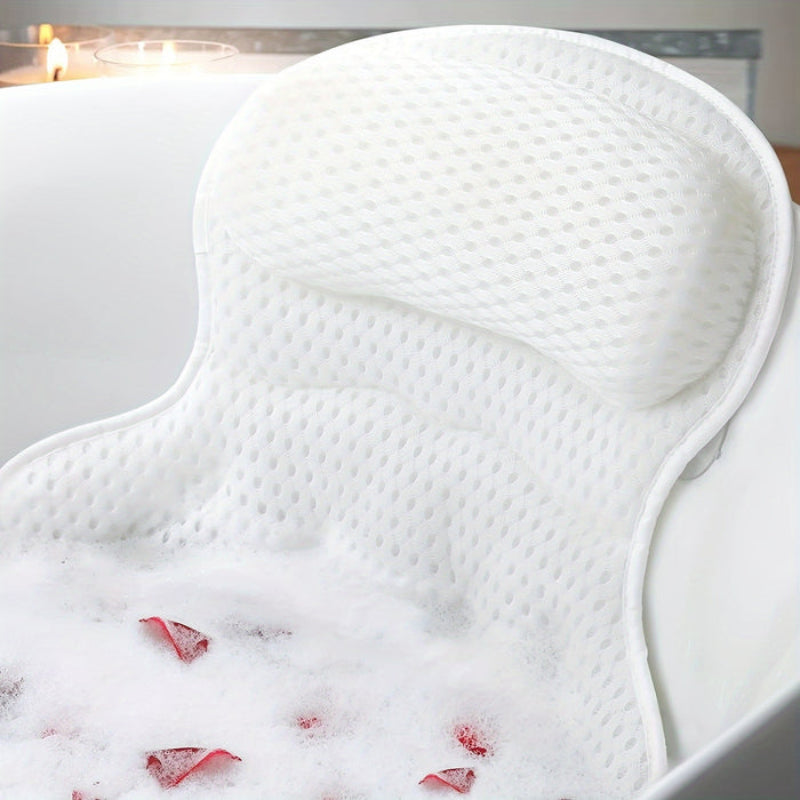 Ergonomic Bath Pillow for Tub - Ultimate Neck & Back Support, Quick-Drying 0