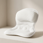 White textured cushion on a neutral background