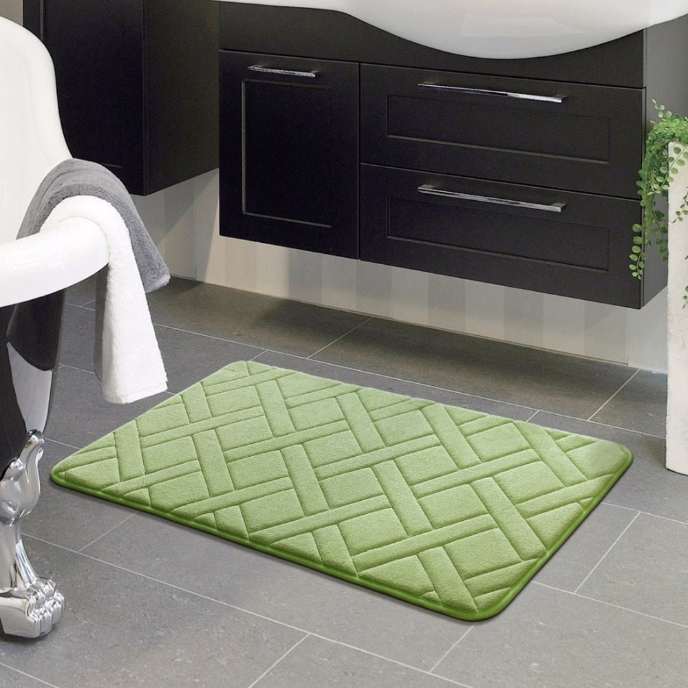 Bathroom Mat - Soft Microfiber Non-Slip Rug with Elegant Cross Pattern 3