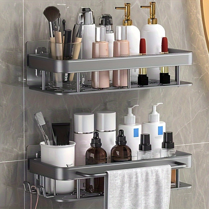 Bathroom Rack - Easy Adhesive Shower Caddy with Two Tiers for Storage 2