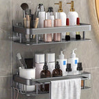 Bathroom Rack - Easy Adhesive Shower Caddy with Two Tiers for Storage 2