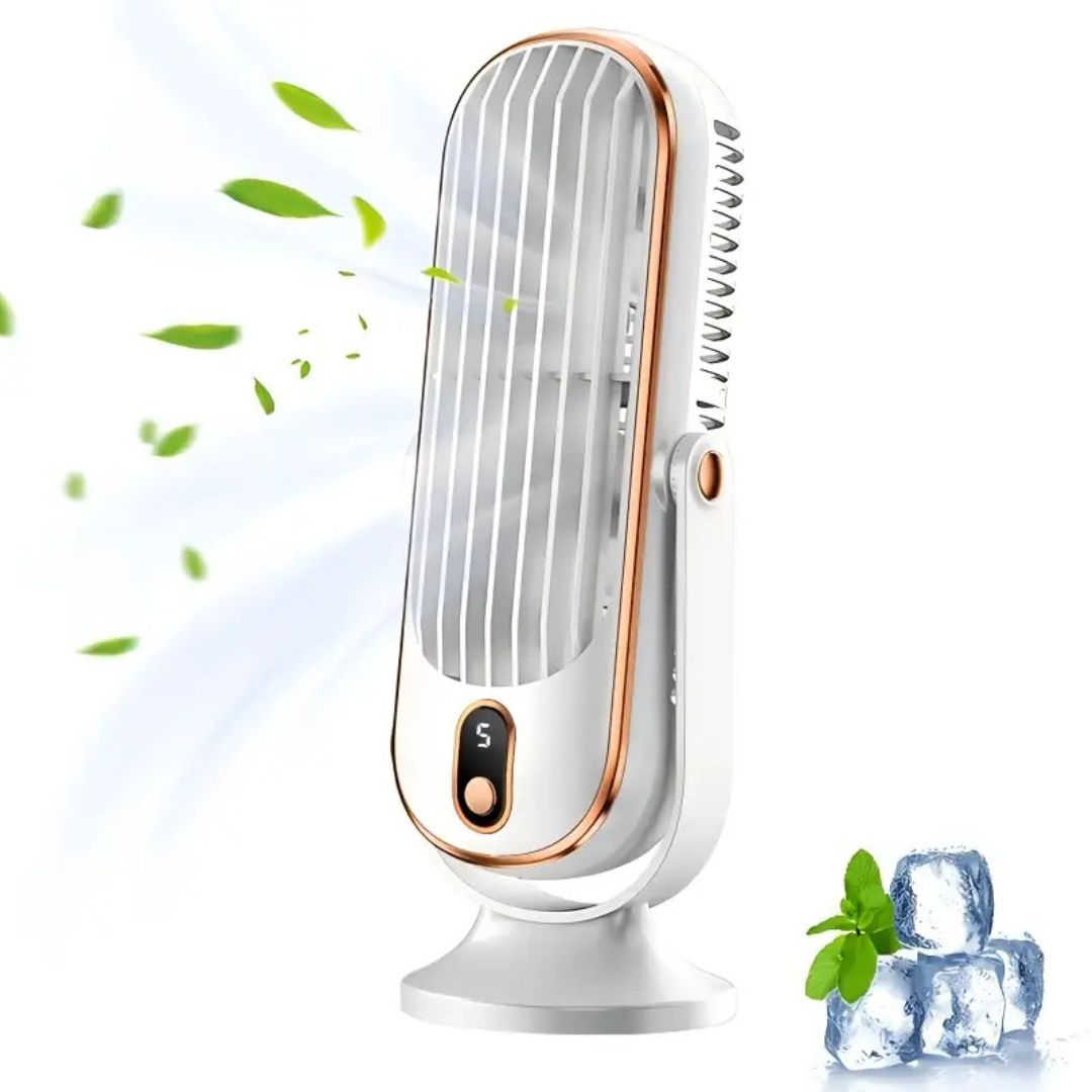 Battery-Powered Table Fan - Quiet, Compact Design, USB Rechargeable 6