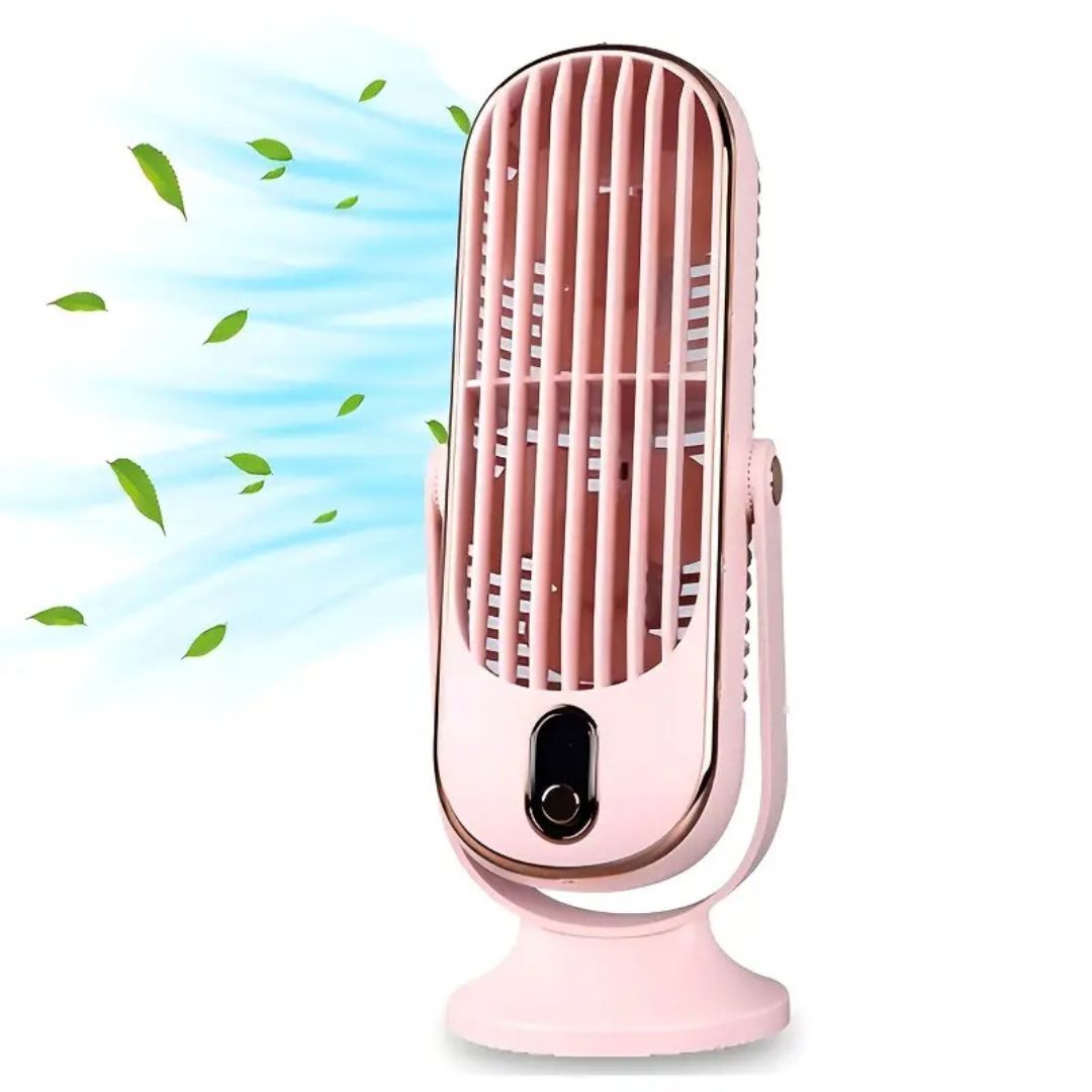 Battery-Powered Table Fan - Quiet, Compact Design, USB Rechargeable 8