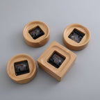 Beech Wood Alarm Clock - Minimalist Design with Silent Movement 4