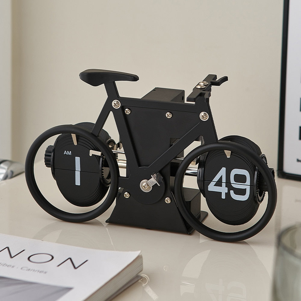 Bicycle Flip Clock - Unique Retro Design for Stylish Home Decor 0
