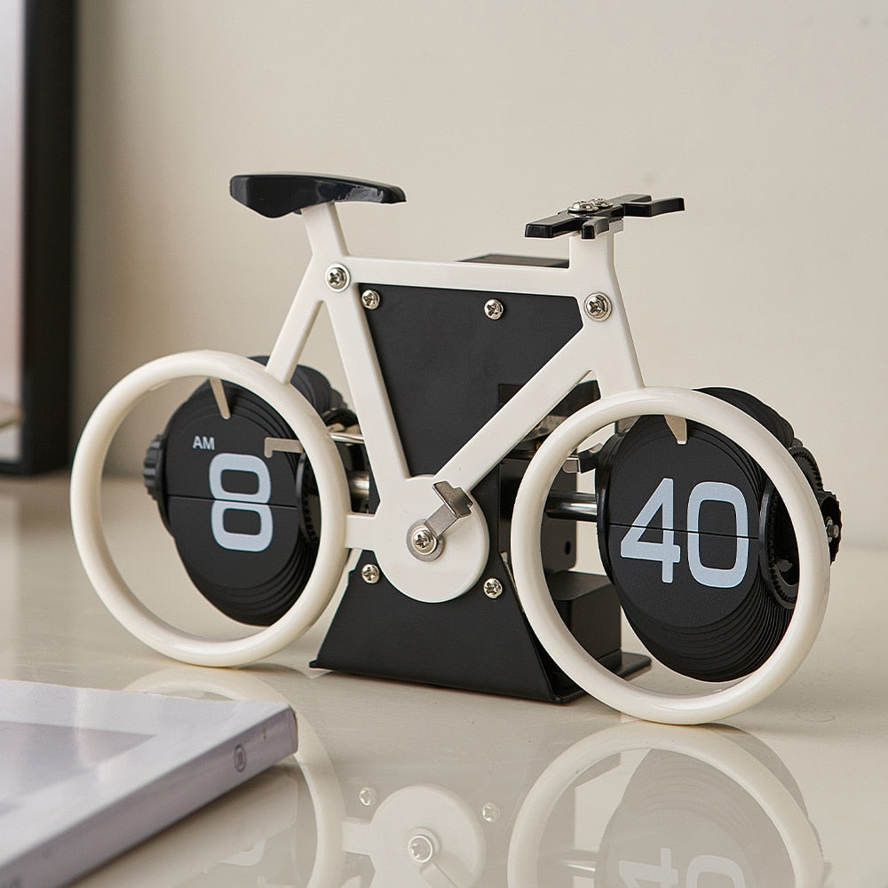 Bicycle Flip Clock - Unique Retro Design for Stylish Home Decor 2