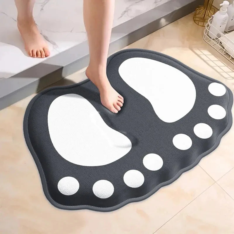 Big Feet Non-Slip Bath Mat - Quick-Dry Bathroom Rug for Comfort 0
