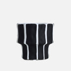 Black Ceramic Vase with Geometric Design – Handmade Decorative Piece for Modern Home Decor 0