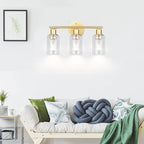 Black Retro Wall Sconce - Versatile Reversible Mount & Clear Glass Shade 4