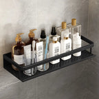 Black Shower Caddy - Space-Saving Rust-Resistant Shower Organizer 0