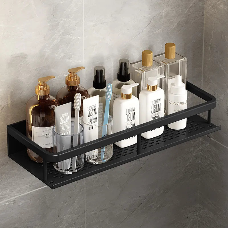 Black Shower Caddy - Space-Saving Rust-Resistant Shower Organizer 0