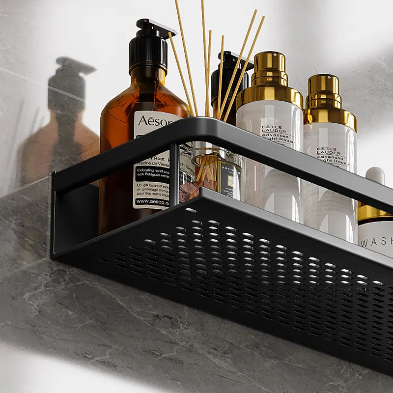 Black Shower Caddy - Space-Saving Rust-Resistant Shower Organizer 3