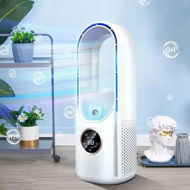Bladeless Fan with UV Air Purifier - Quiet, Compact Cooling Solution 1
