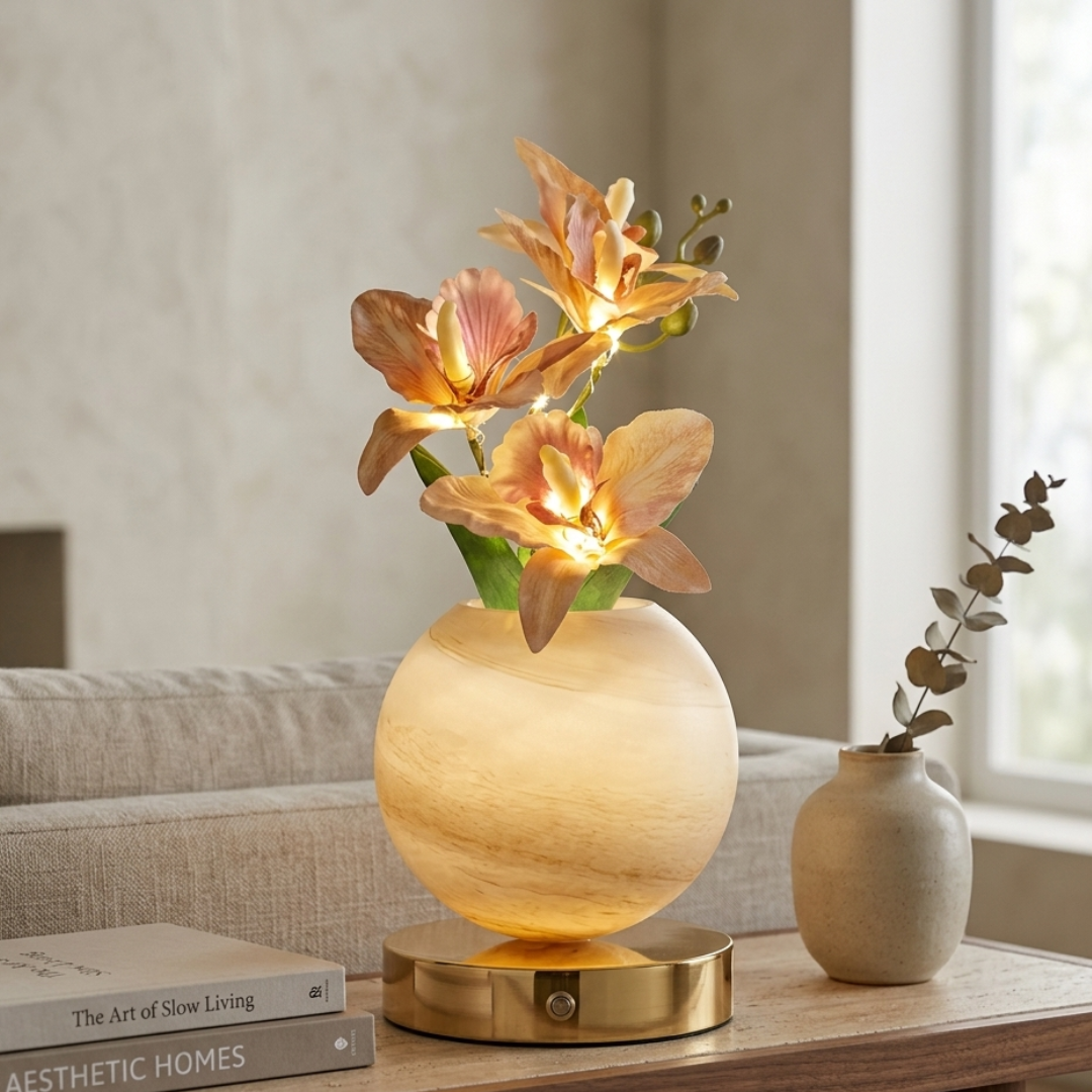 Blooming Orchid Table Lamp - Elegant Floral LED Lights for Ambient Glow 1