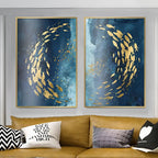 Canvas Print Blue Sea Ocean View Cotton Unframed Coastal Wall Art Decor 3