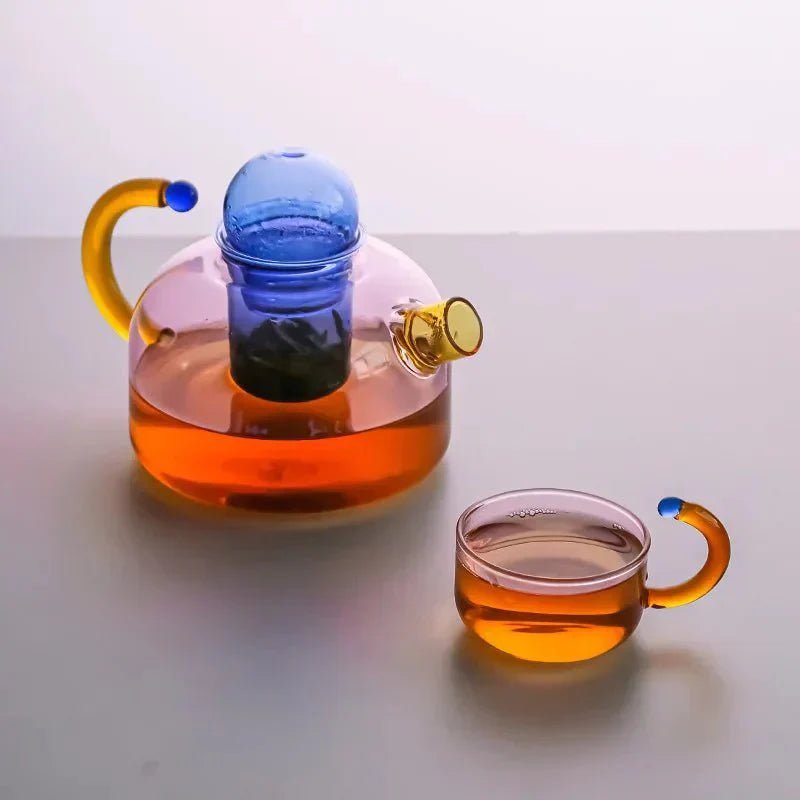 Borosilicate Glass Teapot Set - Elegant Tea Set for Adults, 400ml 1