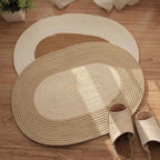 Braided Hemp Oval Rug - Durable Indoor Floor Coverage for Everyday Use 3