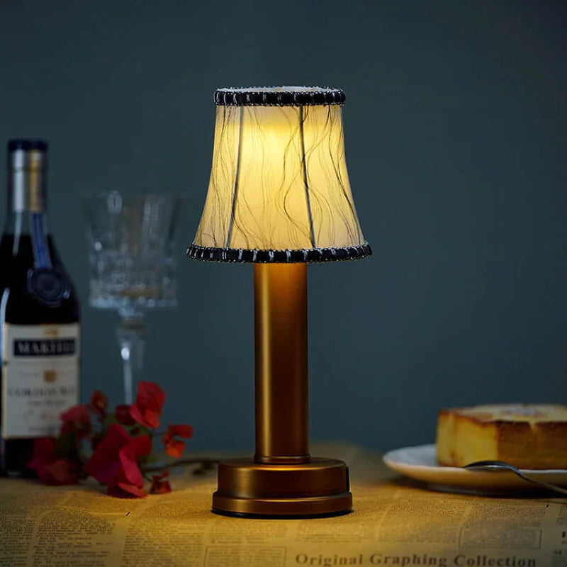 Brass Table Lamp - Wireless Design with Soft LED Lighting for Any Room 1