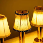 Brass Table Lamp - Wireless Design with Soft LED Lighting for Any Room 2