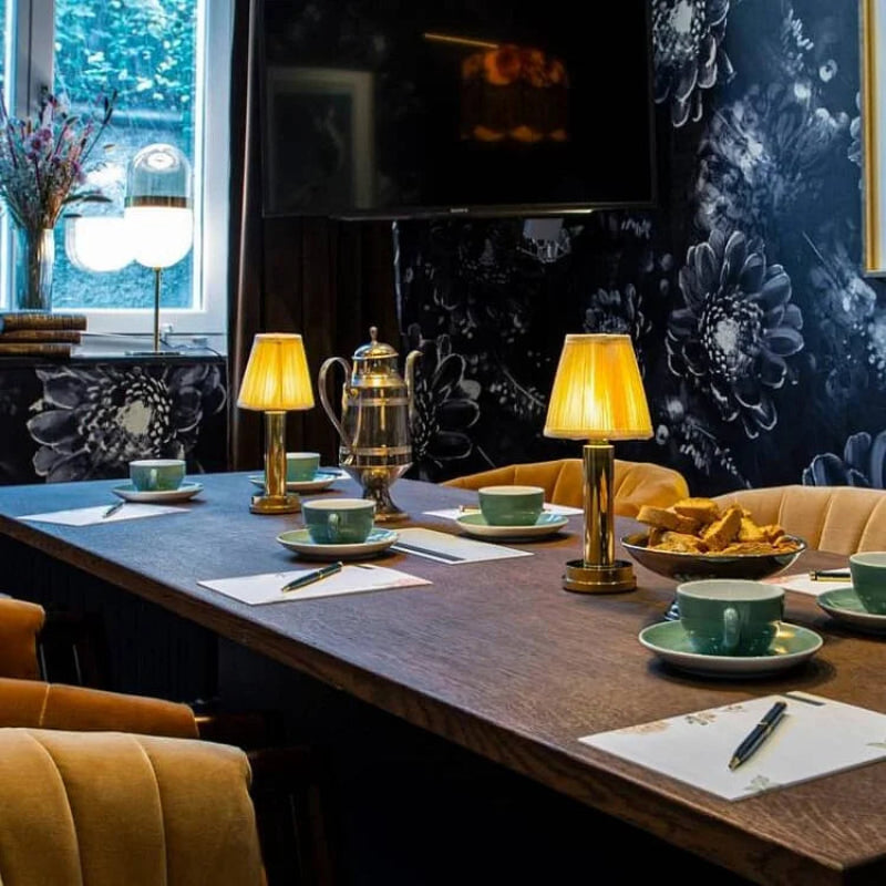 Brass Table Lamp - Wireless Design with Soft LED Lighting for Any Room 5