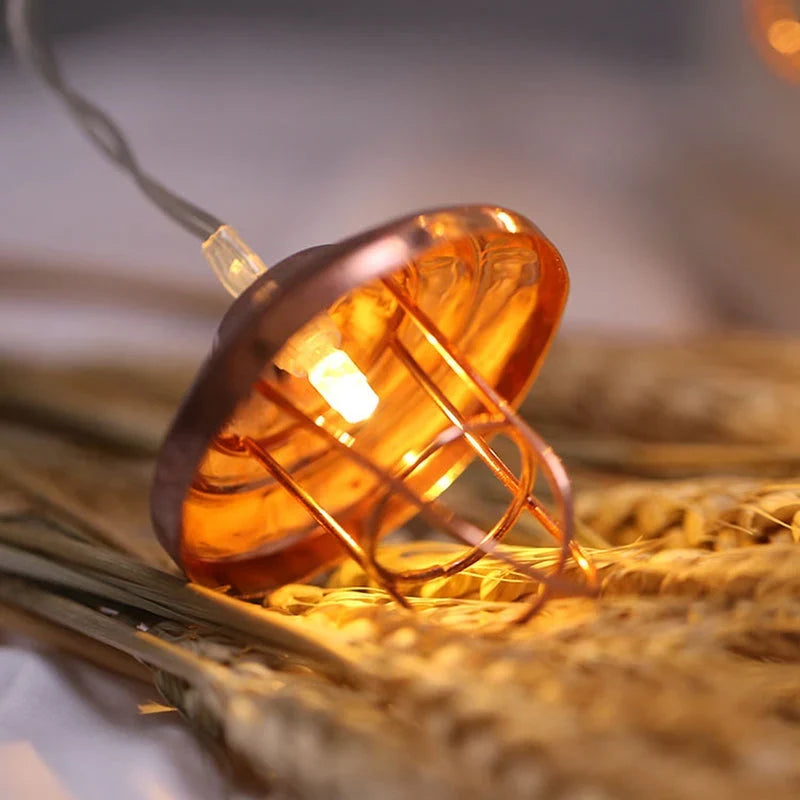 Bronze Art Deco LED String Light - Warm Glow & Adjustable Lengths 9