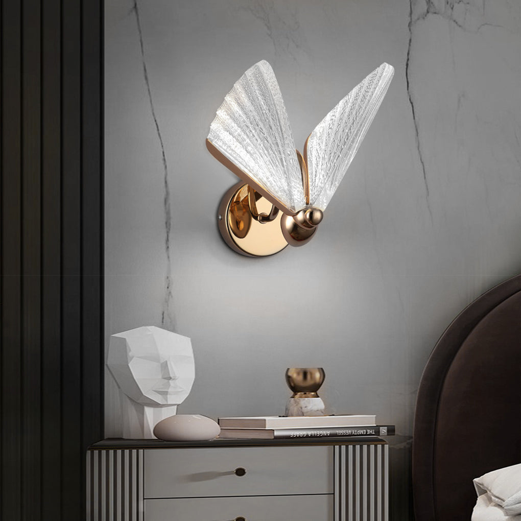 Butterfly Wall Lamp - Elegant Metal & Acrylic Sconce Light for Ambient Lighting 2