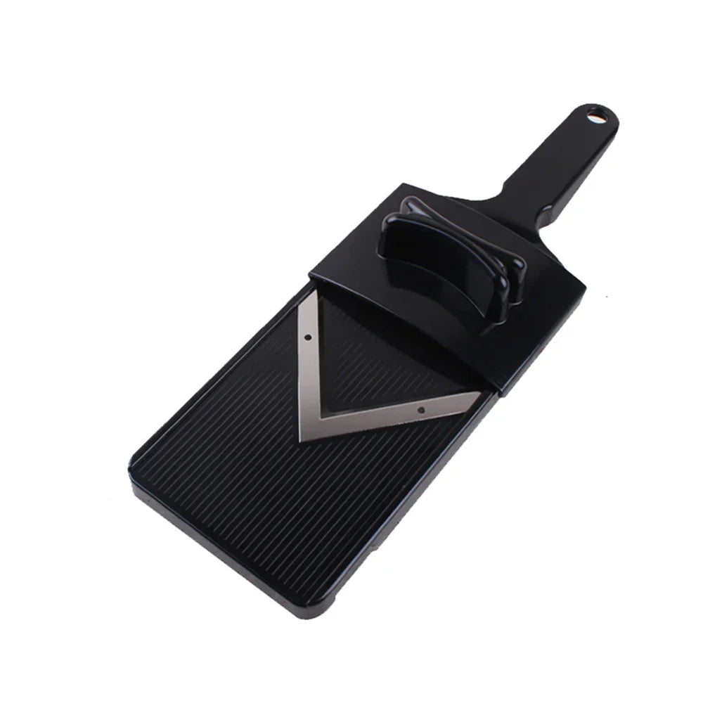 Black dustpan with measurements on a white background
