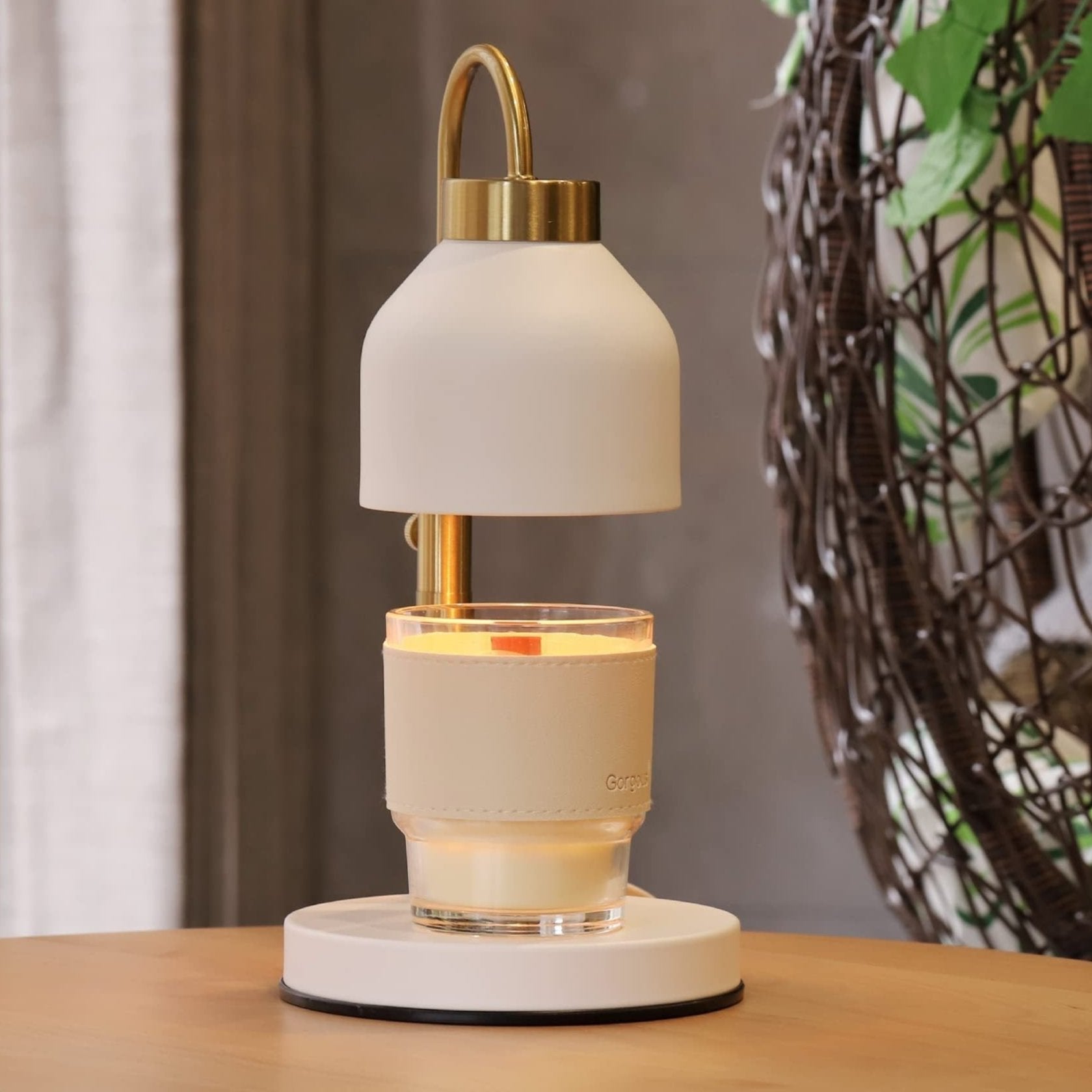 Candle Melting Lamp - Adjustable Height & Dimmable for Cozy Ambiance 0