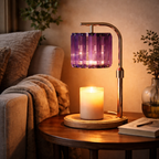 Candle Warmer Lamp - Elegant Purple Design with Adjustable Brightness 1