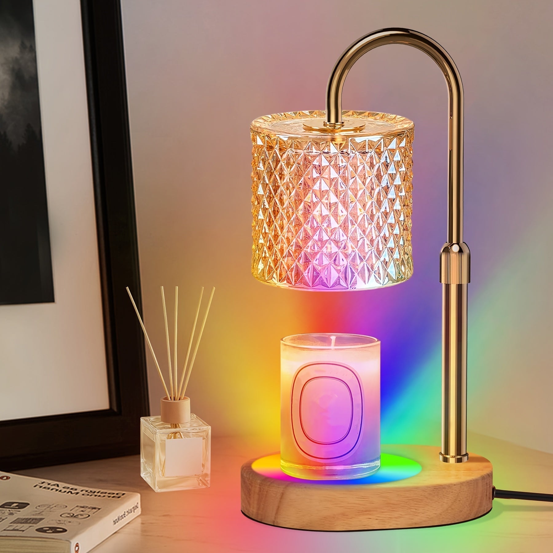 Candle Warmer Lamp - Safe Dimmable Adjustable Wax Melter with Timer 0