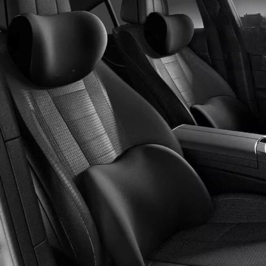 Car Seat Support Set Memory Foam Neck and Lumbar Cushions 8
