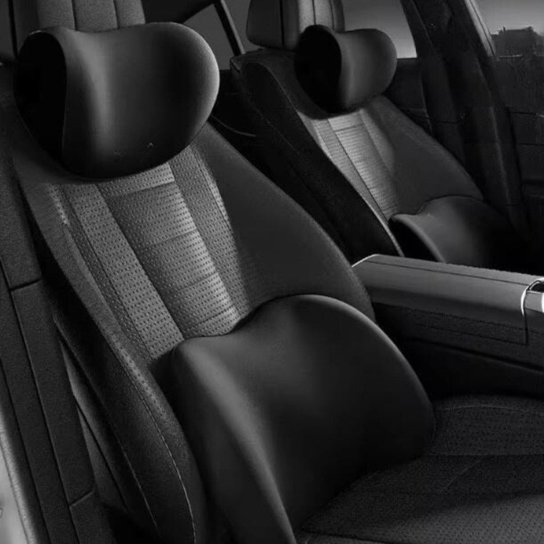 Car Seat Support Set Memory Foam Neck and Lumbar Cushions 8