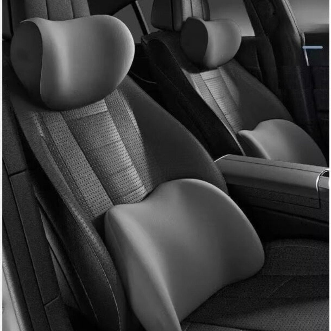 Car Seat Support Set Memory Foam Neck and Lumbar Cushions 7