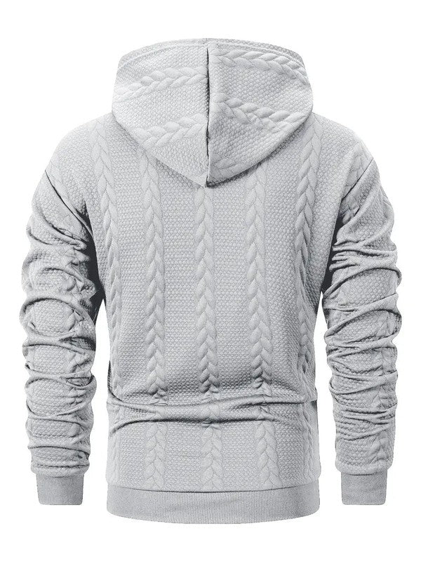Casual Gebreide Heren Hoodie met Capuchon en Kangoeroezak – Comfortabele Trui voor Elk Seizoen 3
