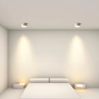 Ceiling Light LED Cylinder Flush Mount Metal Acrylic Shade Black or White 5 to 6 in 01