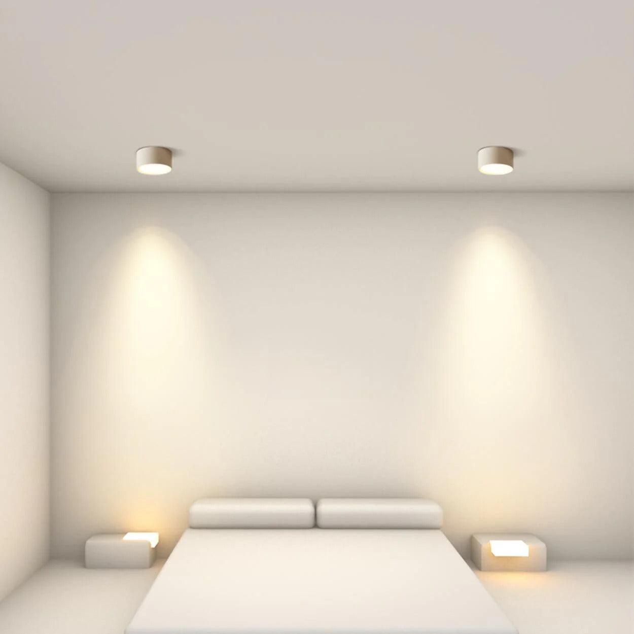 Ceiling Light LED Cylinder Flush Mount Metal Acrylic Shade Black or White 5 to 6 in 01