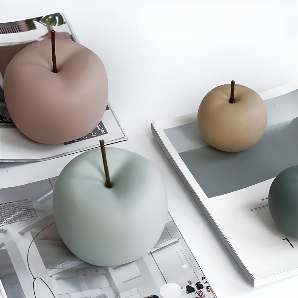 Ceramic Apple Accent Sculpture - Elegant Home Decor & Versatile Room Decor 6