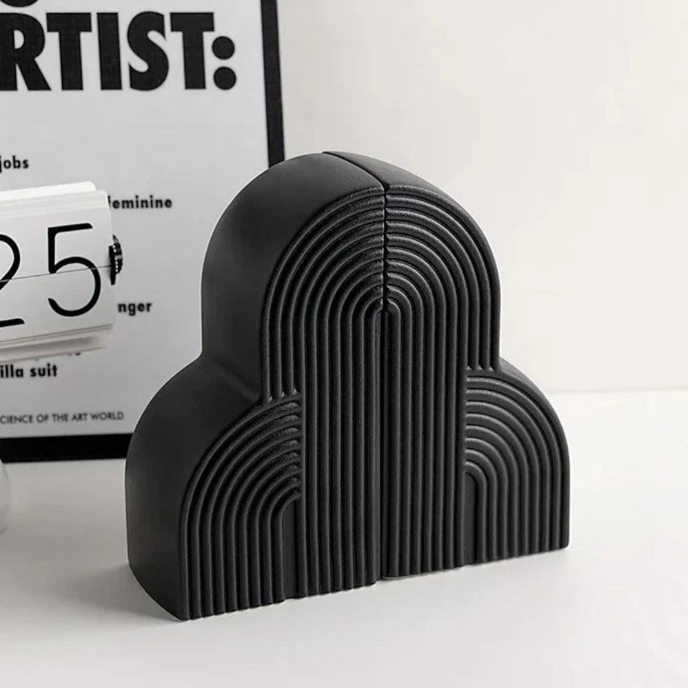 Ceramic Bookends - Modern Decorative Cloud Design for Elegant Spaces 4