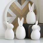 Ceramic Bunny Figurine - Elegant Minimalist Rabbit Decor for Home 2
